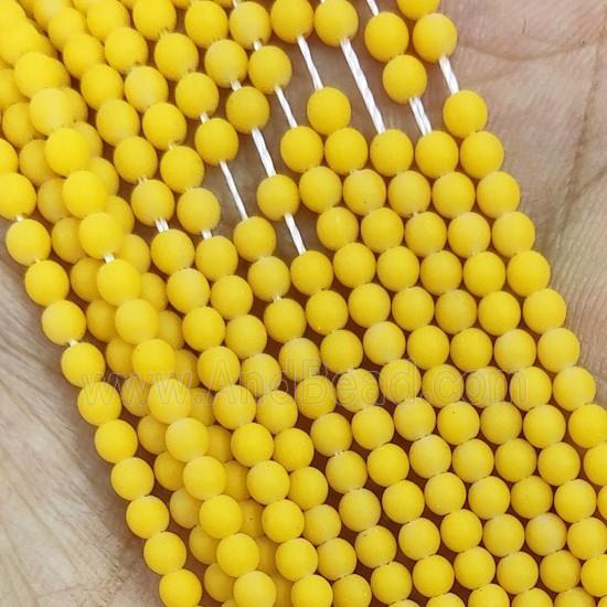 Golden Glass Seed Beads Round Matte