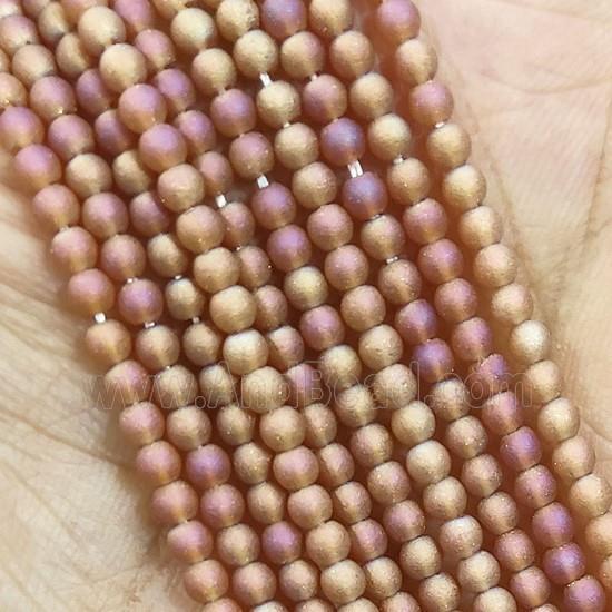 Champagne Glass Seed Beads Round Matte