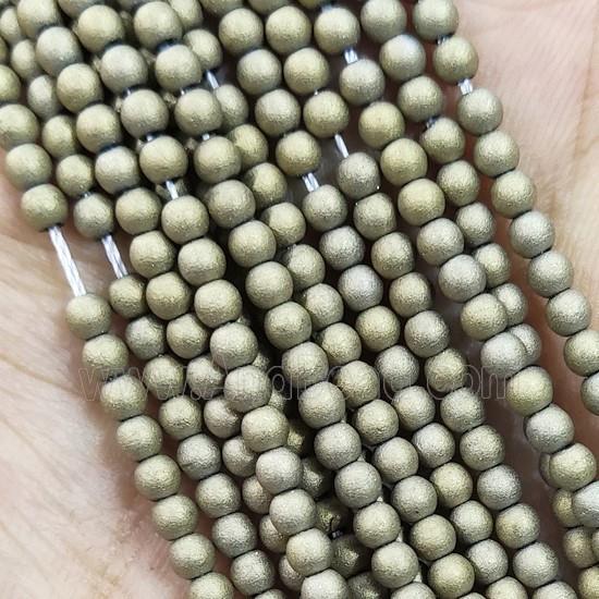 Lt.Gold Glass Seed Beads Round Matte