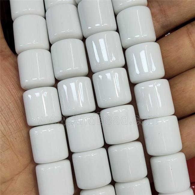 White Resin Column Beads