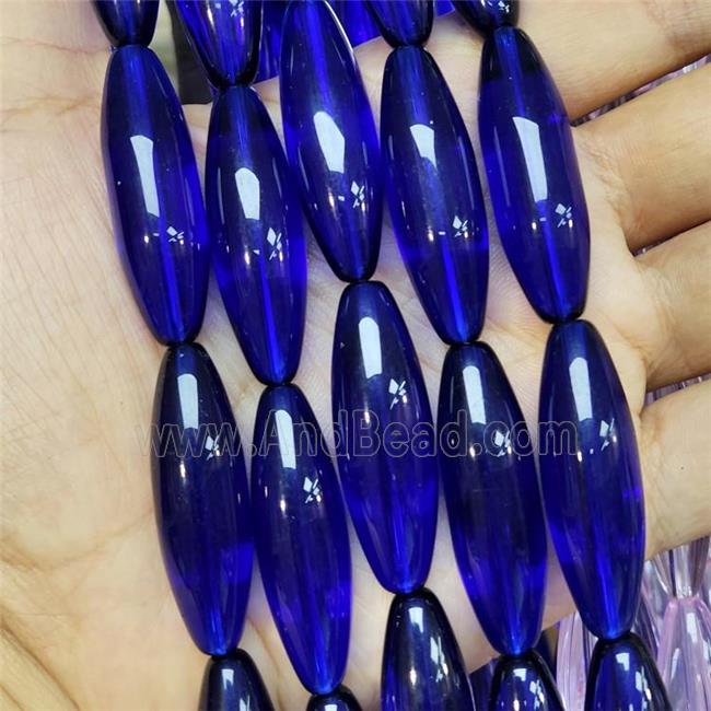 Royalblue Crystal Glass Beads Rice