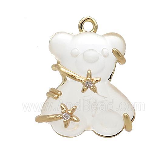 White Resin Bear Pendant
