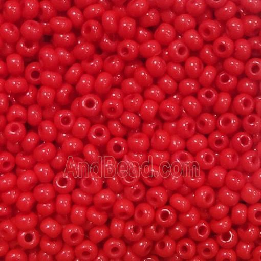 Red Glass Seed Beads Rondelle A-Grade