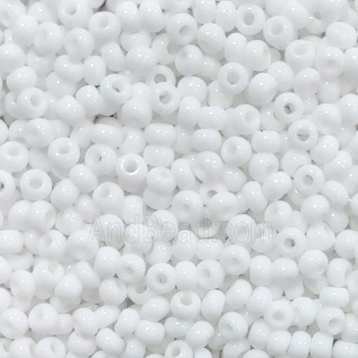 White Glass Seed Beads Pony Rondelle A-Grade