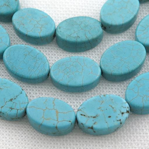Magnesite Turquoise beads, oval