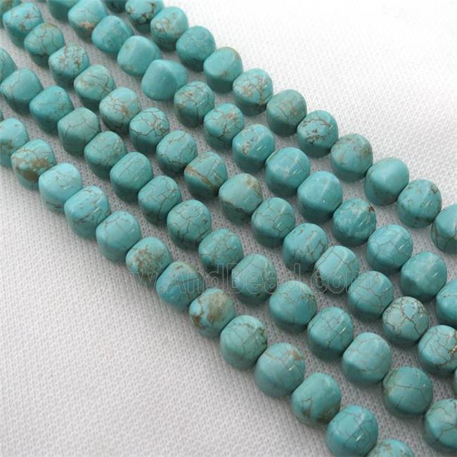 green Magnesite Turquoise lantern beads