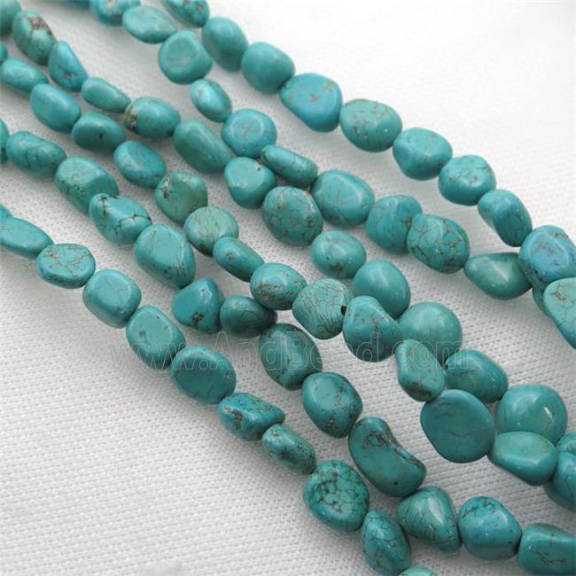 Magnesite Turquoise beads chip, freeform