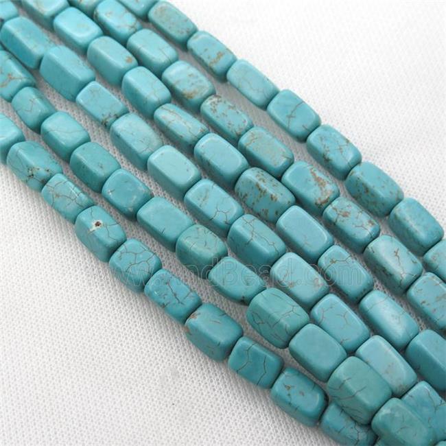 blue Magnesite Turquoise cuboid beads