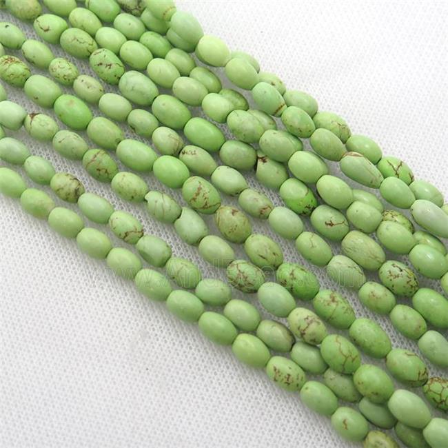 lemon Magnesite Turquoise rice beads