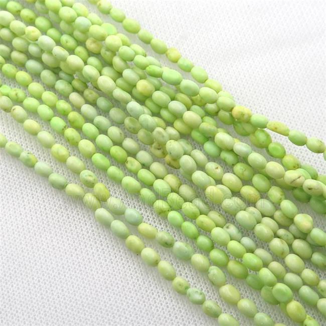 lemon Magnesite Turquoise barrel beads