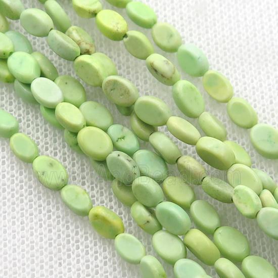 lemon Magnesite Turquoise oval beads