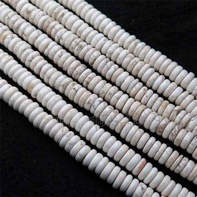 white Magnesite Turquoise heishi beads