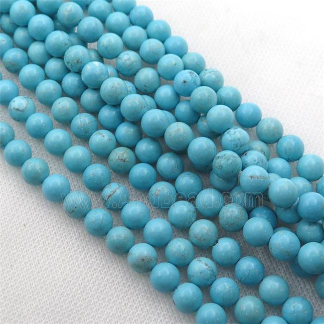 round blue Magnesite Turquoise beads