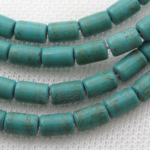 green Magnesite Turquoise tube beads