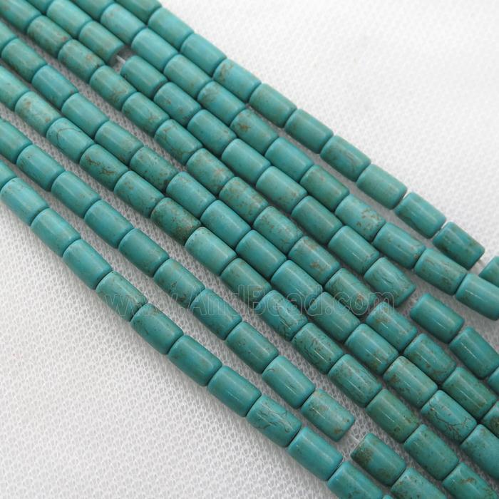 green Magnesite Turquoise tube beads