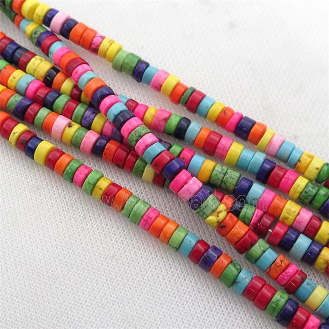 Magnesite Turquoise heishi beads, mixed color