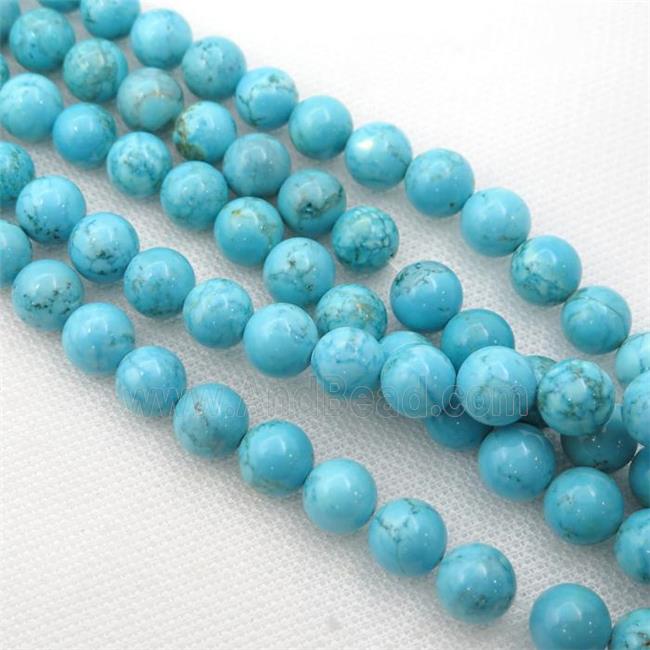 round blue Magnesite Turquoise beads