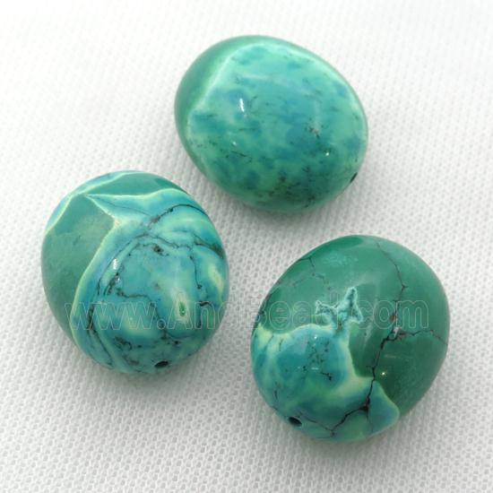 green Sinkiang Turquoise oval beads