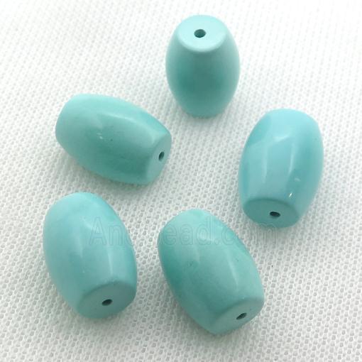 Sinkiang Turquoise barrel beads, green