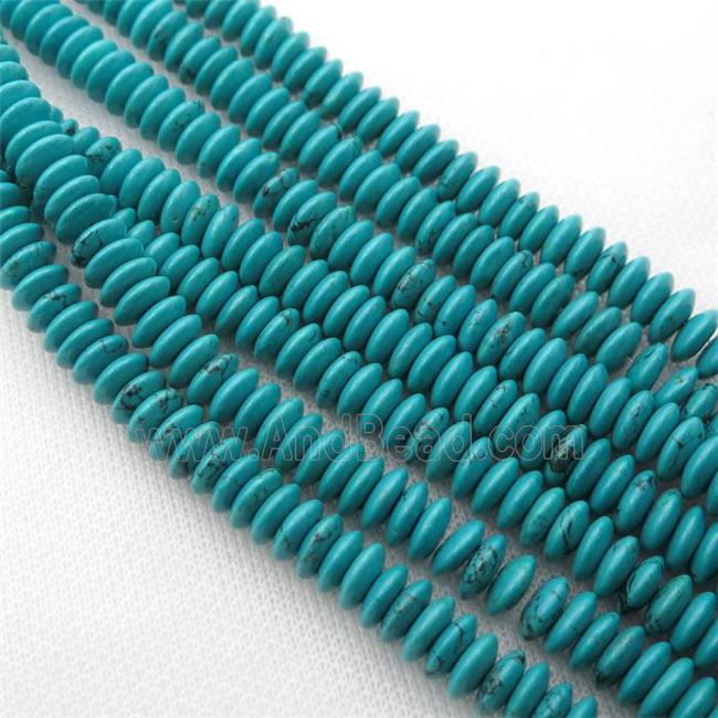 blue Sinkiang Turquoise rondelle beads