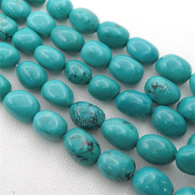 Sinkiang Turquoise beads, freeform
