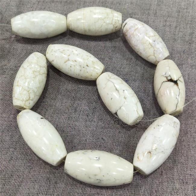 white Magnesite Turquoise rice beads