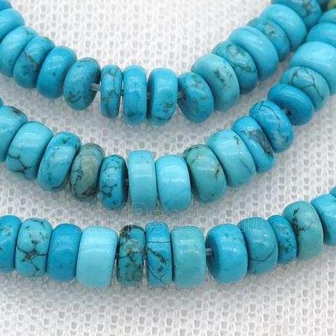 blue Magnesite Turquoise heishi spacer beads
