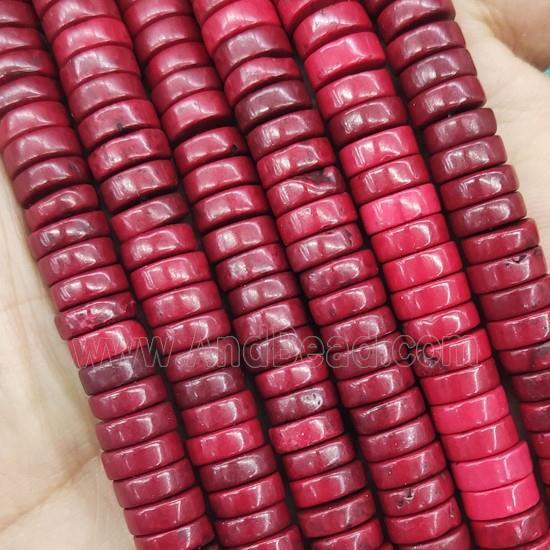 Magnesite Turquoise beads, red treated