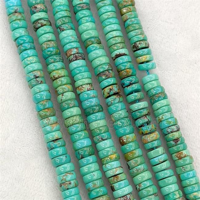 Natural Chinese Hubei Turquoise Heishi Beads Green
