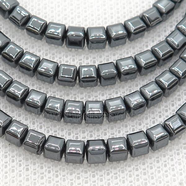 Black Hematite Cube Beads Faceted