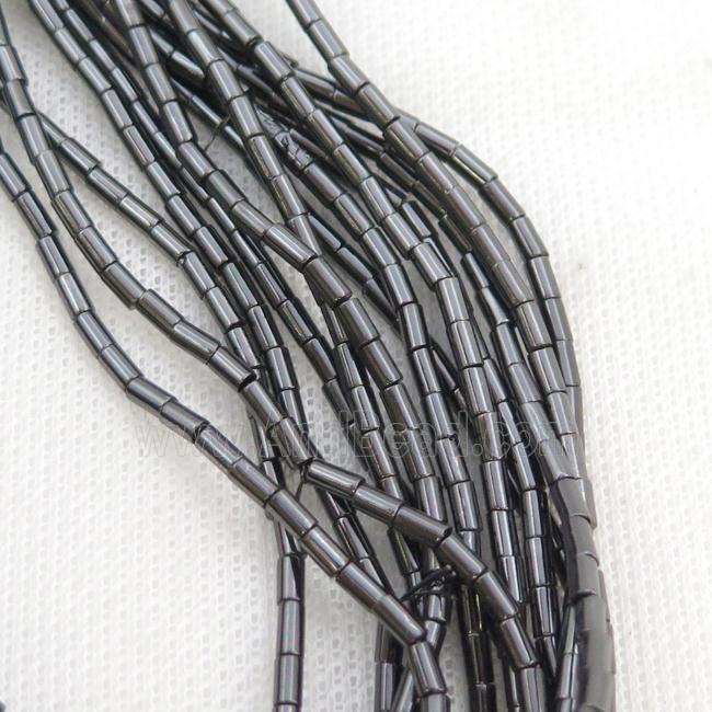 Black Hematite Tube Beads