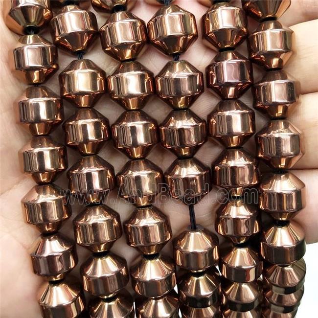 Hematite Bullet Beads Awl Brown