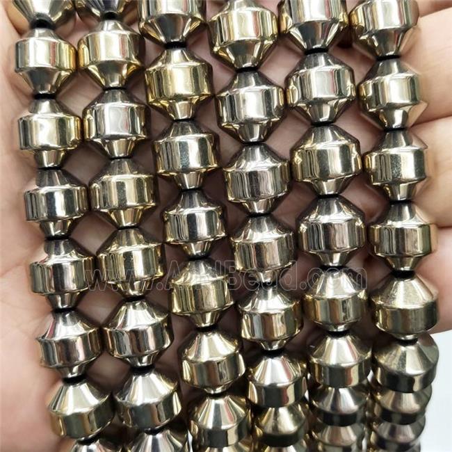 Hematite Bullet Beads Awl Pyrite Color