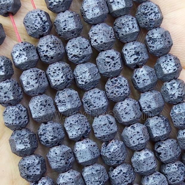 Black Hematite Bullet Beads Hollow