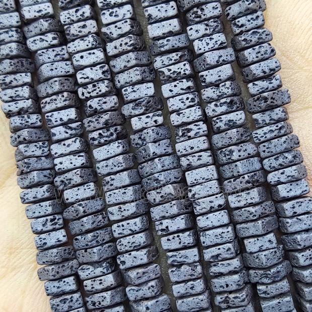 Black Hematite Beads Square Hollow