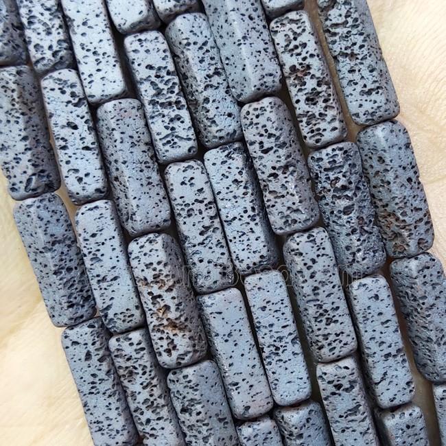 Black Hematite Beads Tube Hollow