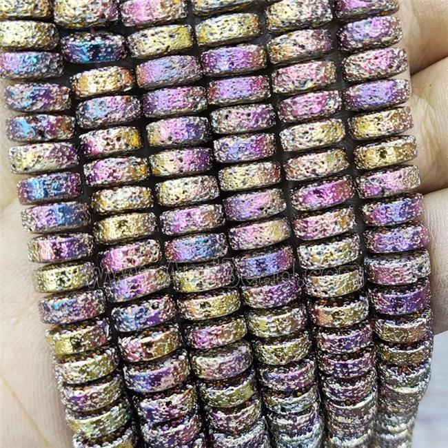 Hematite Heishi Beads Multicolor Electroplated