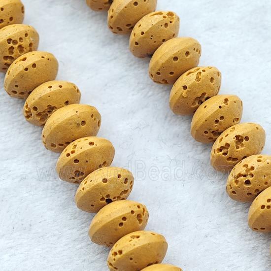 Lava Rondelle Beads Smooth
