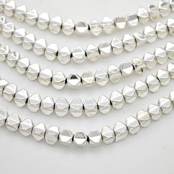 Hematite Carambola Beads Shiny Silver