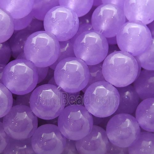 purple Spong Jade Beads, round