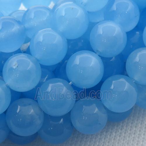 blue Spong Jade Beads, round