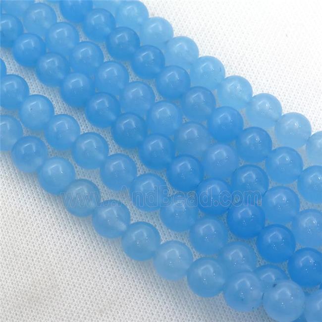 blue Spong Jade Beads, round