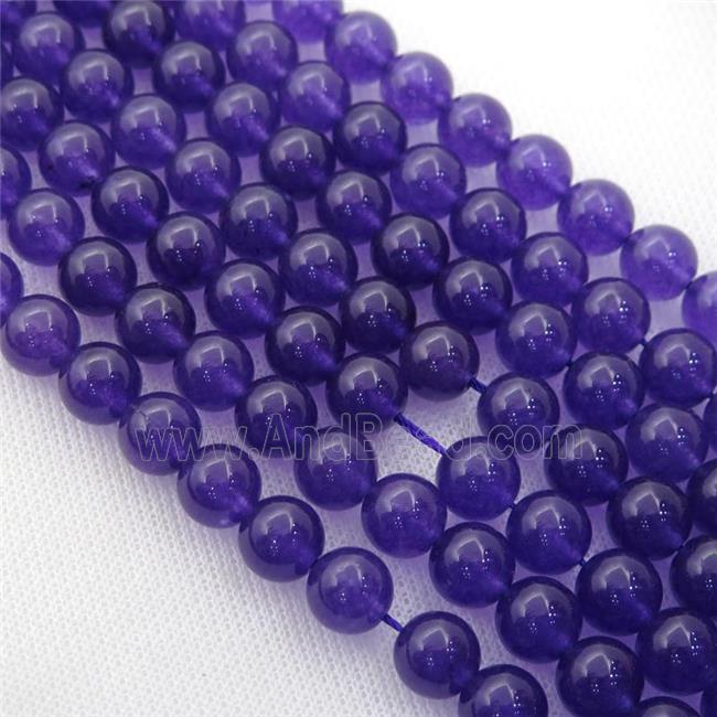 purple Spong Jade Beads, round