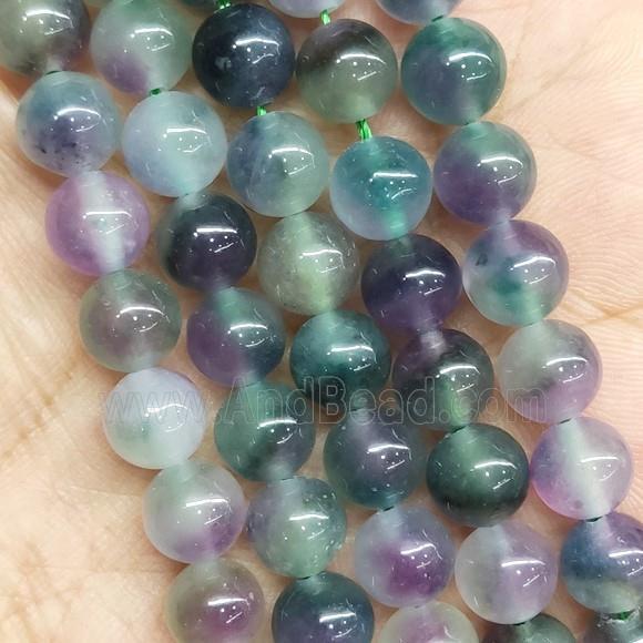 round Jade Beads, multicolor, dye