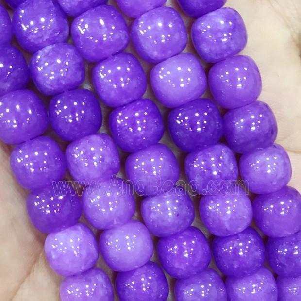 Purple Jade Barrel Beads Dye