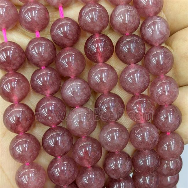 Sponge Jade Beads Dye Smooth Round