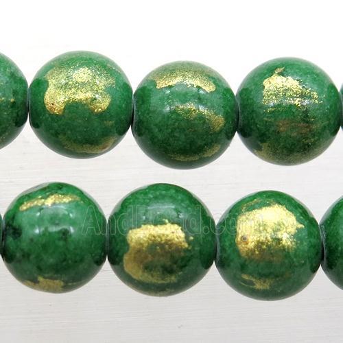 round green JinShan Jade beads