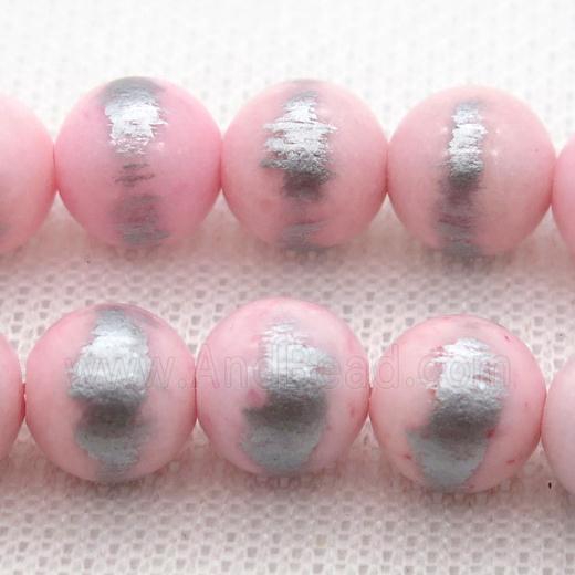 round Silvery Jade Beads