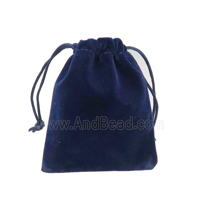 darkblue Velvet Jewelry Pouch