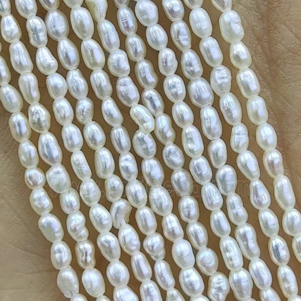 white Freshwater Pearl rice Beads